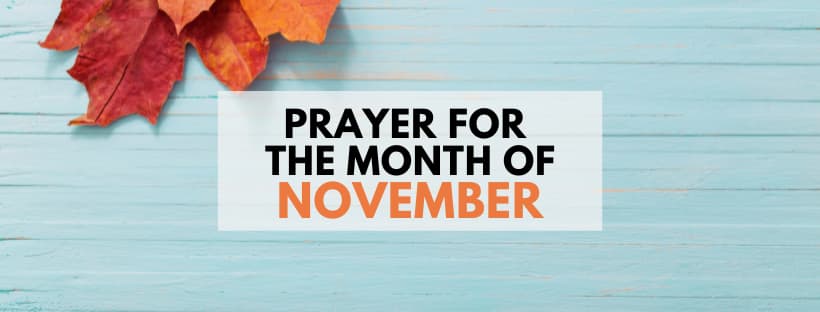 prayer for the month of november